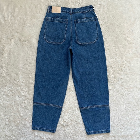 Everlane Jeans The Utility Barrel Jean High Waist Cropped Blue Regular Sz 27 - Picture 5 of 12